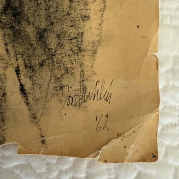 vintage charcoal drawings 1962 - Picture 3 of 6